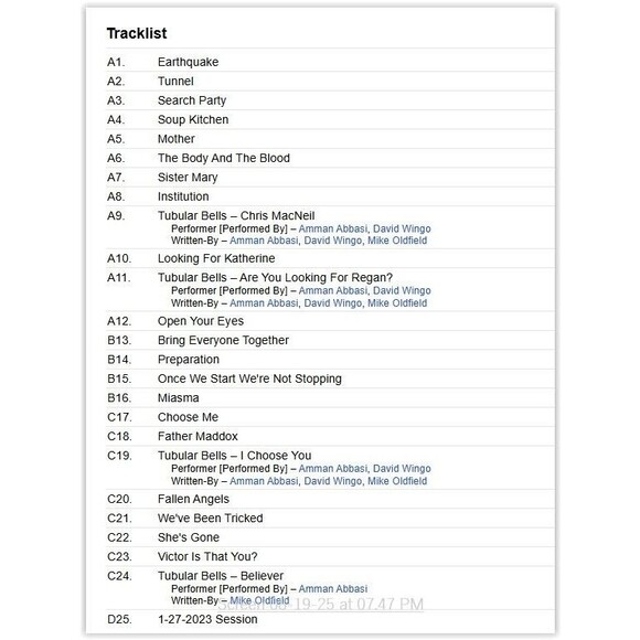 The Exorcist: Believer (Vinyl) 2 Vinyl Set Soundtrack David Wingo and Amman NOB - Picture 3 of 4